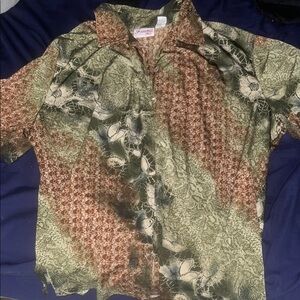 Vintage Shirt - Green and Brown